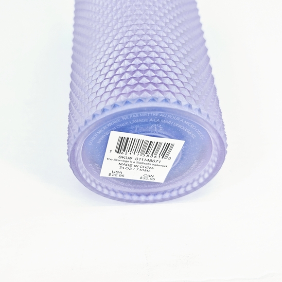Starbucks 2024 Periwinkle Gradient Ombré Studded Bling Soft Touch Tumbler NWT - Picture 4 of 5